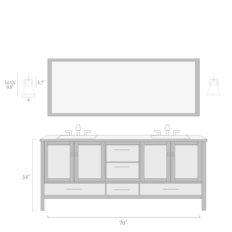 Mutch Rustic Farmhouse 1-light Wall Sconce Glass LED Dimmable Bathroom Vanity Light Kitchen Sink