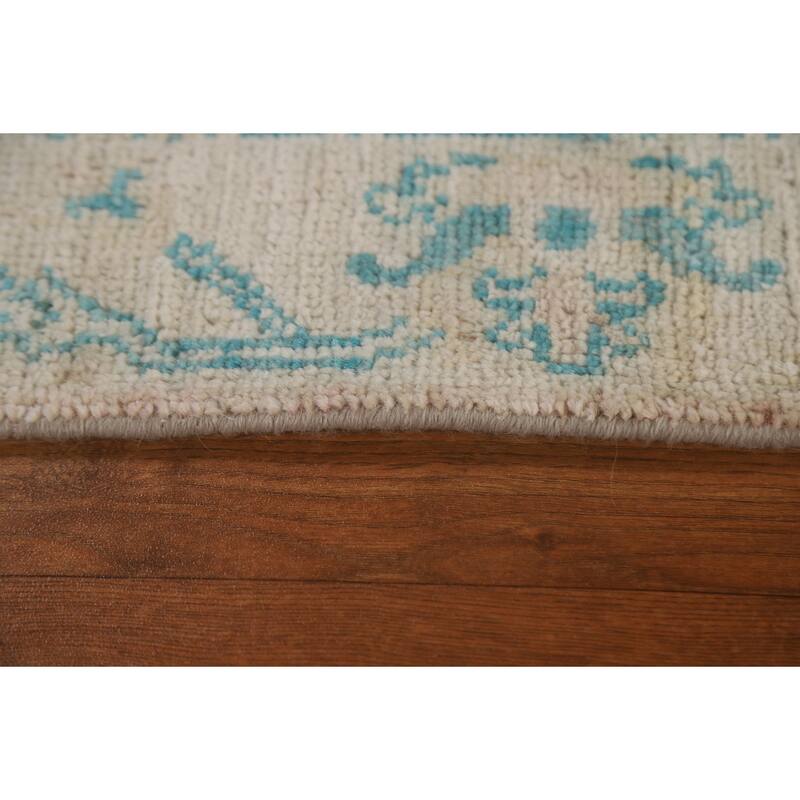 Muted Traditional Oushak Turkish Oriental Wool Rug Hand-knotted Carpet - 2'0" x 3'10"