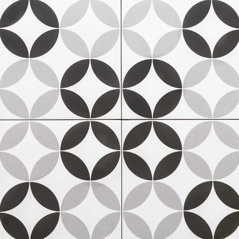 Twinkle 9x9 Matte Porcelain Encaustic Tile - Floor, Wall, Backsplash