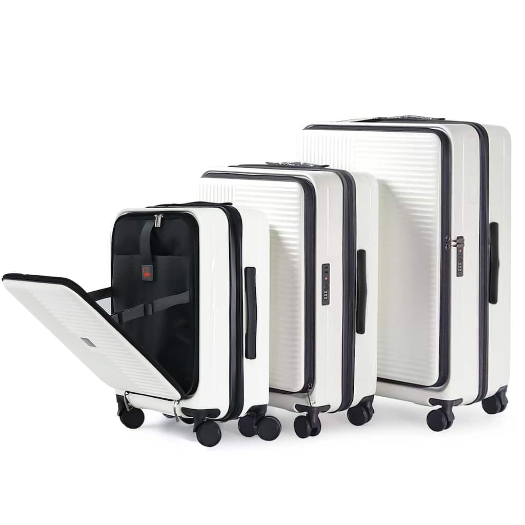 Luggage Sets 3 Piece, ABS Hardshell Lightweight Carry On Luggage with Front Opening and TSA Approved Lock, for Men and Women