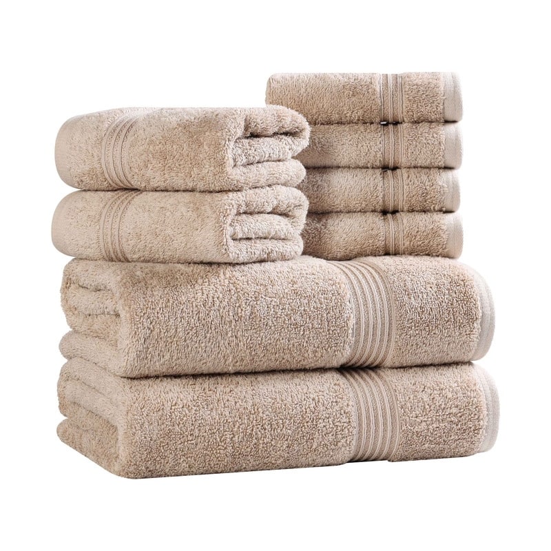 Superior Heritage Egyptian Cotton Absorbent 8-Piece Towel Set