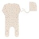 preview thumbnail 1 of 4, Ely's & Co. Garden Floral Print Collection - Footie + Bonnet Ivory Girl - 1 Month