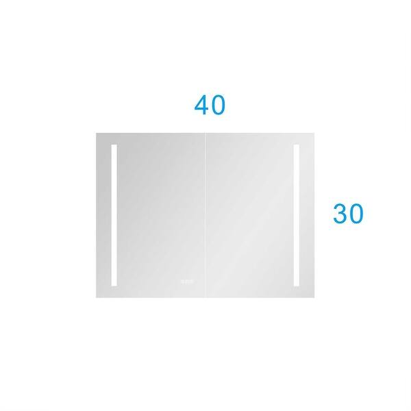 40 x 30 Inch Medicine Cabinet with LED Mirror - Bed Bath & Beyond ...