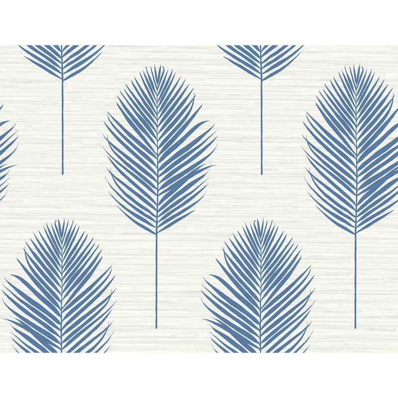 A-Street Prints Bali Blue Fern Wallpaper