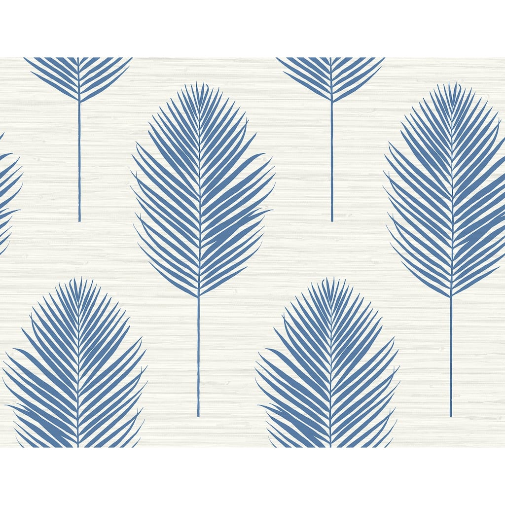 A-Street Prints Bali Blue Fern Wallpaper