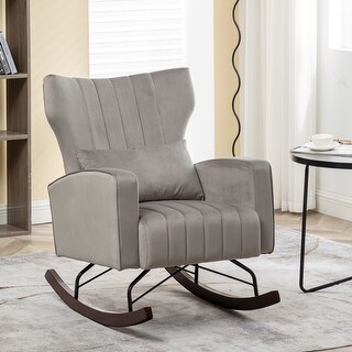 Comfy Velvet Rocking Single Sofa - Bed Bath & Beyond - 37315956