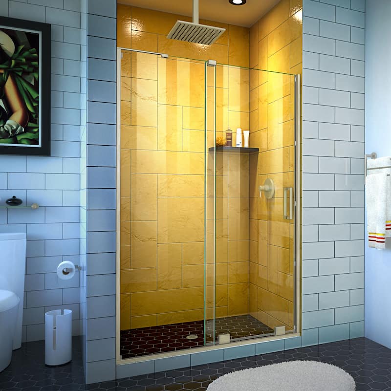 DreamLine Mirage-Z 44-48 in. W x 72 in. H Frameless Sliding Shower Door - 44" - 48" W - Brushed Nickel Finish