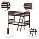 preview thumbnail 4 of 8, Costway Wood Solid Hardwood Twin Bunk Beds Detachable Safety Rail