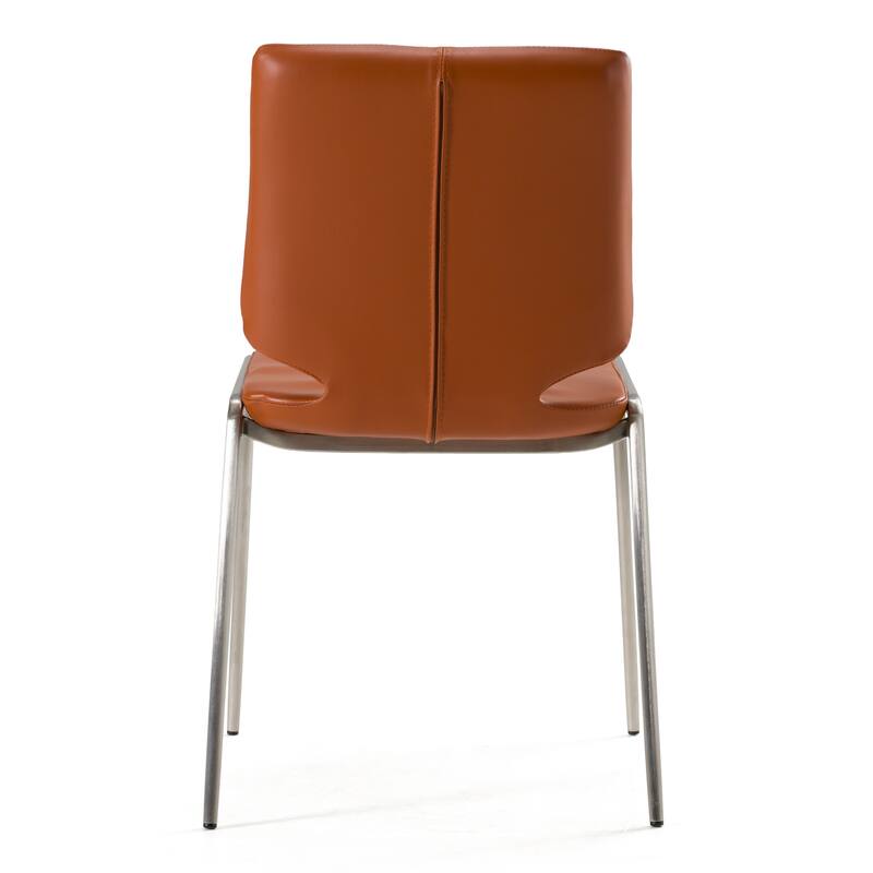 Modrest Eileen Modern Cognac Eco-Leather Dining Chair (Set of 2)