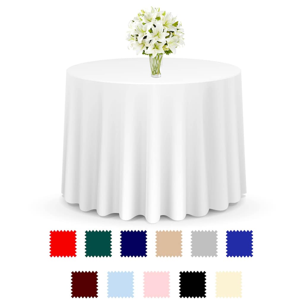 20pk Round Polyester Fabric Tablecloths