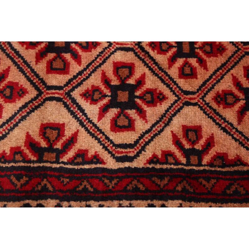 ECARPETGALLERY Hand-knotted Teimani Beige, Red Wool Rug - 2'11 x 4'11