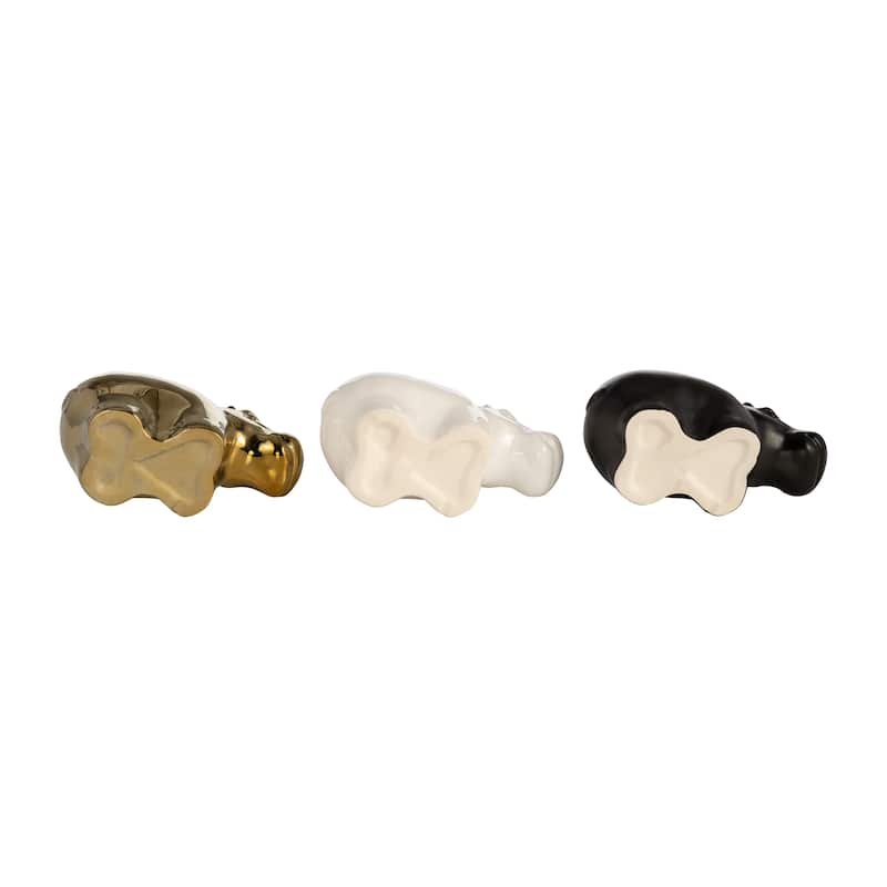 Sagebrook Home Hippo Shaped Candles (Set of 3) - 8" x 4" x 4" - 8" x 4" x 4"