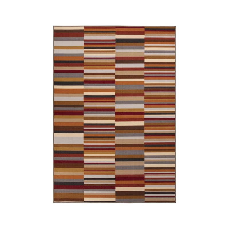 Superior Arden Modern Striped Non-Slip Indoor Outdoor Area Rug - 2' x 3'
