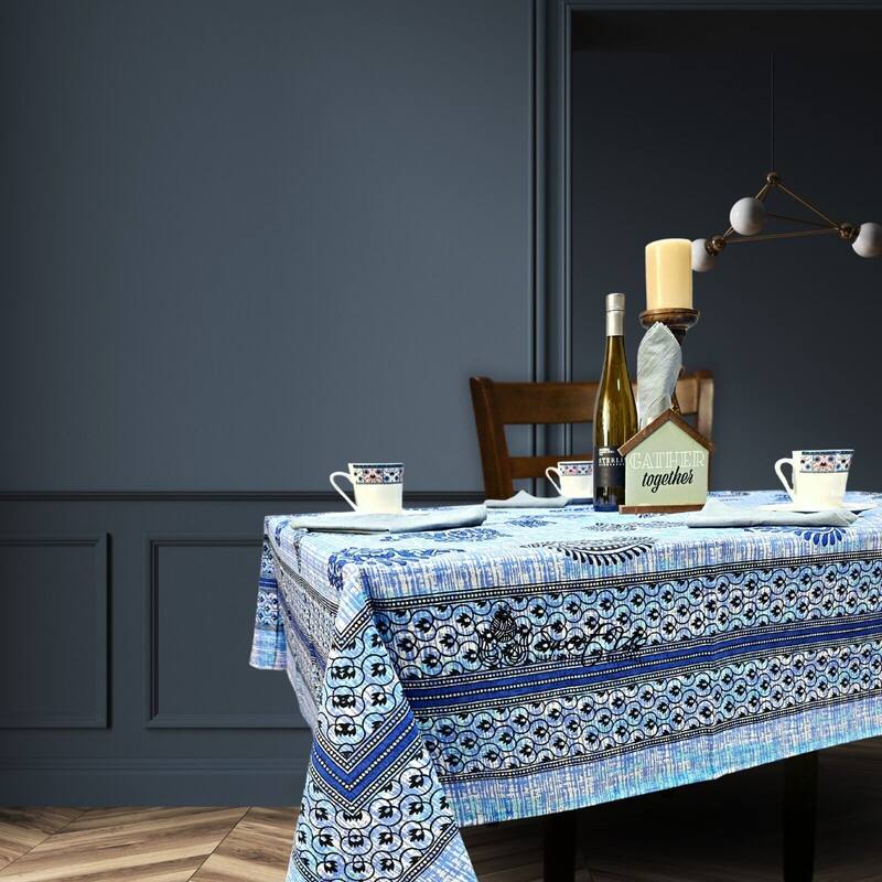 Cotton Floral Tablecloth Rectangle - 70 x 102 in.