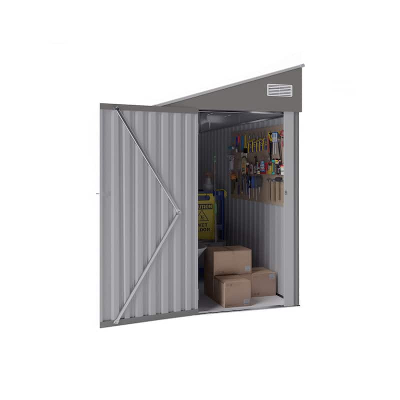 Durable Storage Shed with Single-Hinge Door
