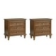 preview thumbnail 5 of 49, Muriel Farmhouse 3 Drawers End Table with Built-In Outlets nad Pull-out Shelf Set of 2 by HULALA HOME