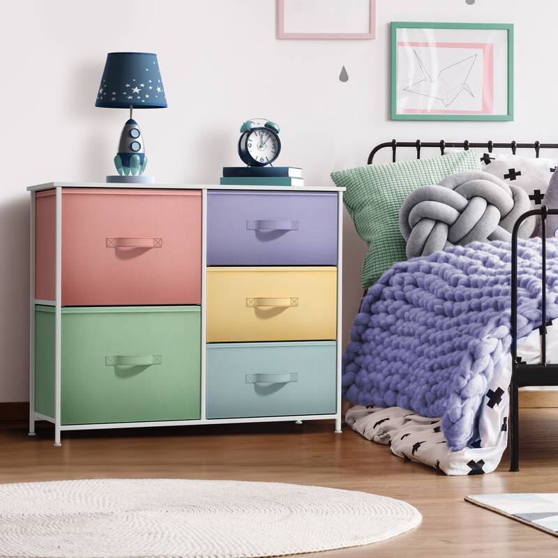 Dresser w/ 5 Drawers - Furniture Storage Tower Unit for Home, Bedroom