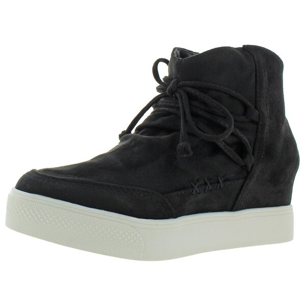 suede wedge sneakers