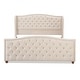preview thumbnail 6 of 5, Athens Upholstered Nailhead Tufted Wingback Panel Bed