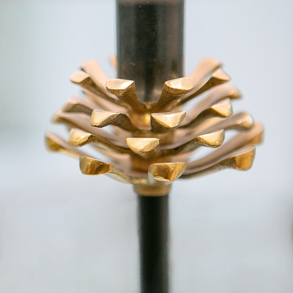 Currey & Company Pinegrove Brass Table Lamp - 30"h x 11"dia