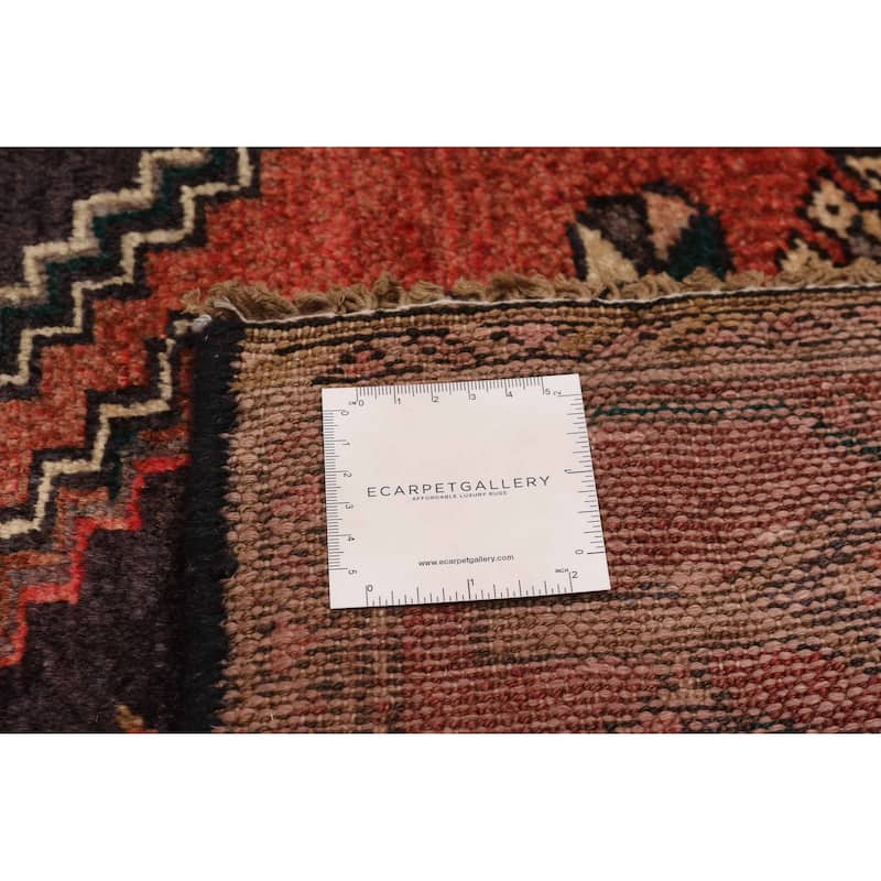 ECARPETGALLERY Hand-knotted Andelz Navy, Red Wool Rug - 4'4 x 8'4