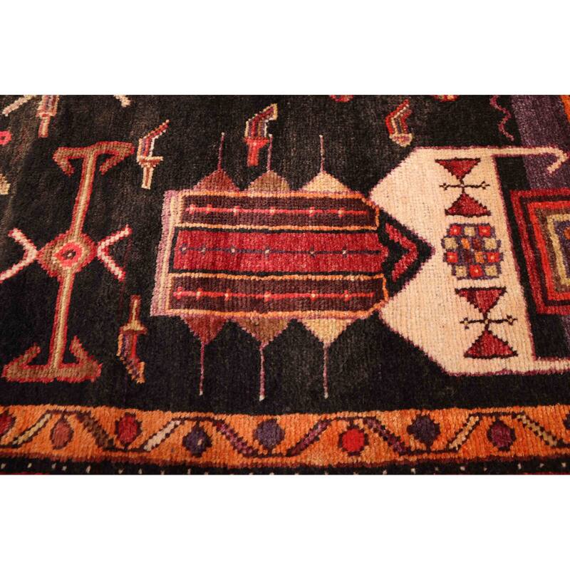 ECARPETGALLERY Hand-knotted Konya Anatolian Black, Red Wool Rug - 4'6 x 9'5