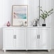 preview thumbnail 6 of 32, Kitchen Sideboard Coffee Bar Cabinet Accent Storage Cabinet White