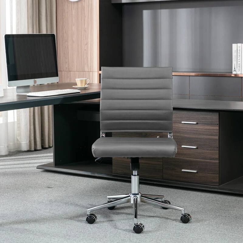 Armless Ergonomic Office Chair Modern Swivel Chair for Home & Office
