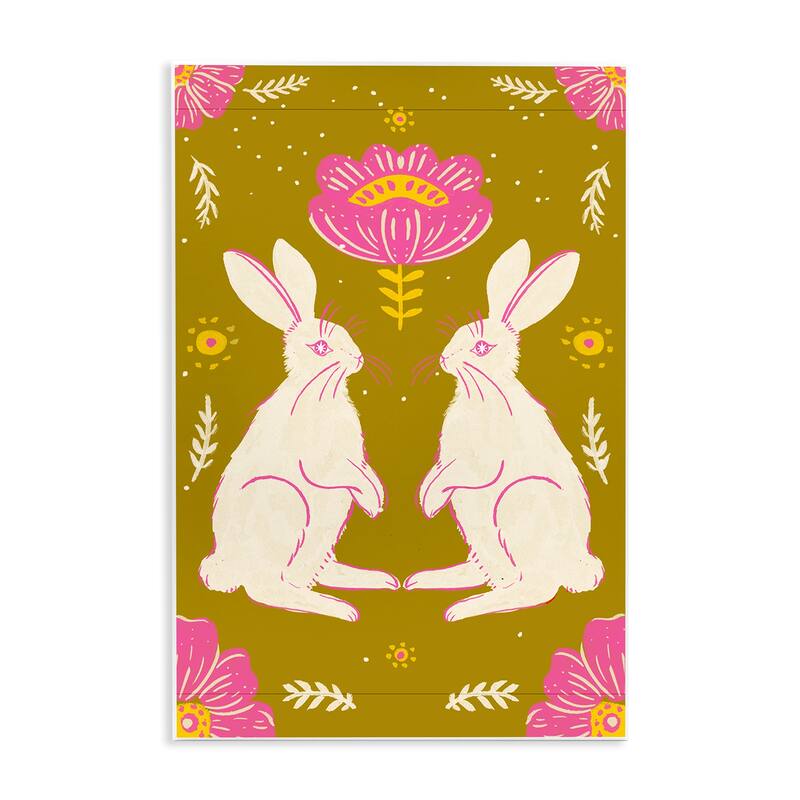 Stupell Mirrored Spring Bunnies Wall Plaque Art Design By Hannah Moren - 10 x 15