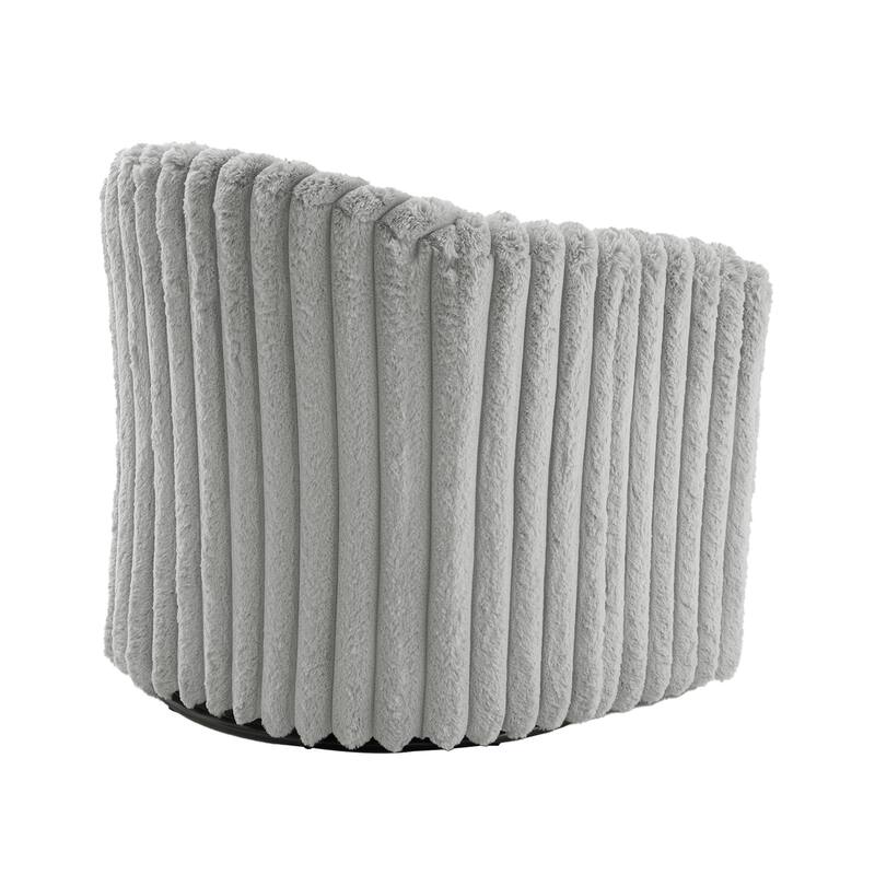 Modern Cotton Flannel Swivel Accent Chair Plush Barral Chair