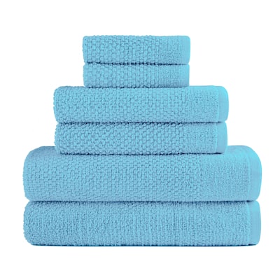 Dan River 6 Piece Popcorn Cotton Bath Towel Set - N/A