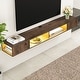 preview thumbnail 36 of 41, WAMPAT 70 inch Floating TV Shelf for Wall with LED Light for Living Room - 70 inch