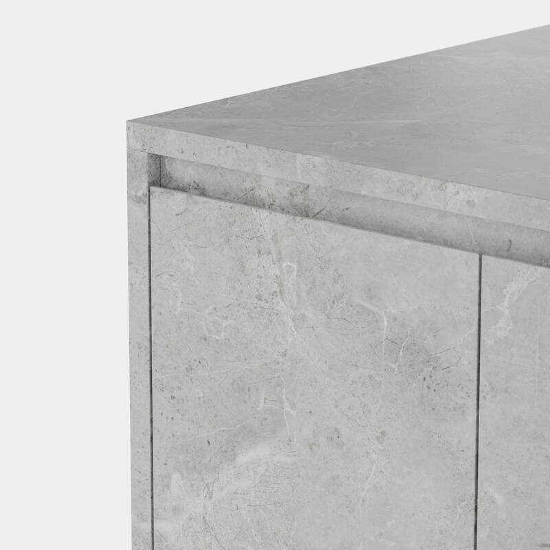 94.5” Extra Large Kitchen Island with Storage, Stone-Look Counter Height Island, Fully Assembled Modern Kitchen Furniture