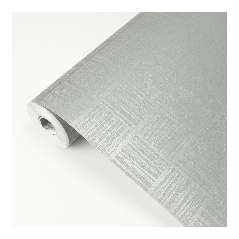 Brewster Glint Silver Distressed Geometric Wallpaper - 21 x 396 x 0.025
