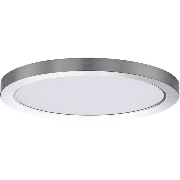 slide 1 of 1, Maxim 57596WT Chip 11-1/4" Wide LED Flush Mount Ceiling Fixture - Satin Nickel