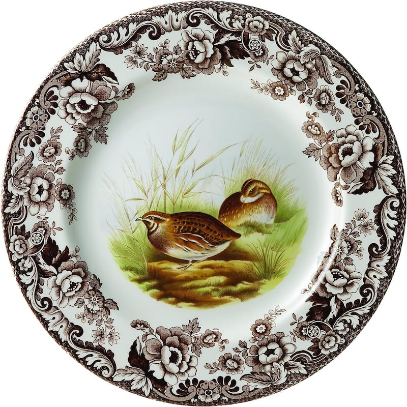 Spode Woodland Salad Plate - Assorted Animals - 8 Inch - Quail