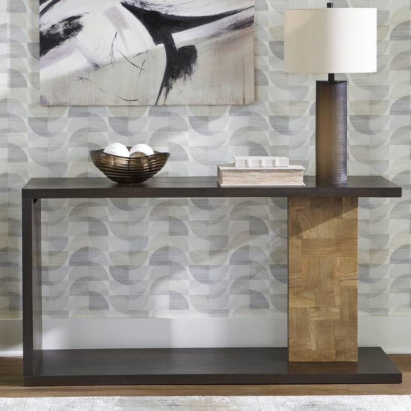 Signature Design by Ashley Camlett Brown Console Sofa Table - 58.13" W x 15.88" D x 30.25" H