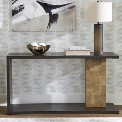 Signature Design by Ashley Camlett Brown Console Sofa Table - 58.13" W x 15.88" D x 30.25" H