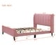 preview thumbnail 44 of 72, Twin/Full/Queen Size Velvet Upholstered Platform Bed Frame with Headboard and Wooden Slats Support, No Box Spring Needed