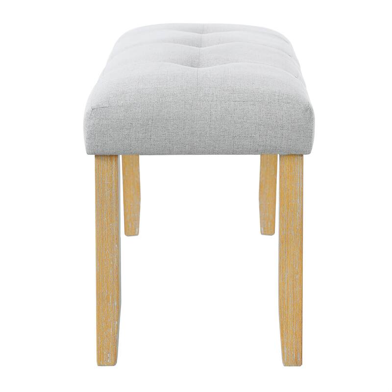 Upholstered Tufted Bench, Modern Bedroom Benches Upholstered Dining Benches, Fabric End of Bed Bench