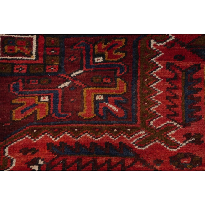 Hand Knotted Oriental 100% Wool Carpet Traditional Medallion Red Heriz Area Rug - 13' 1'' X 9' 7''