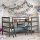 preview thumbnail 2 of 13, Simple 4 in 1 Twin over Twin L-Shaped Bunk Bed With Ladder