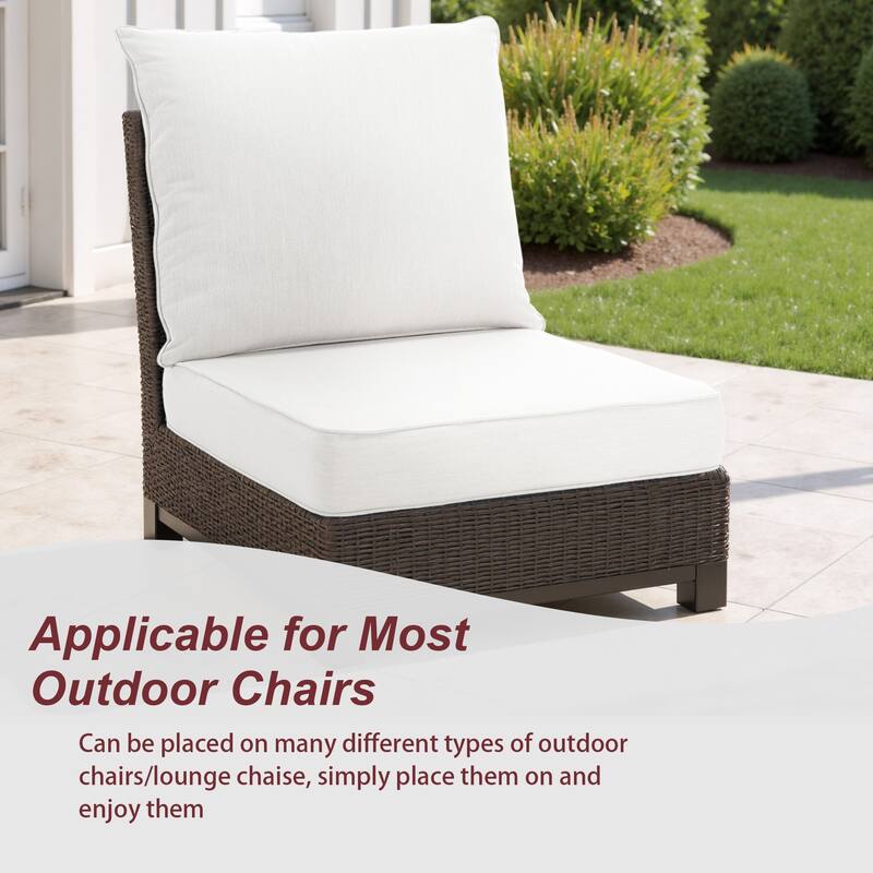 4.7" Thick Sunbrella Outdoor Cushion Set with Back and Seat Cushion