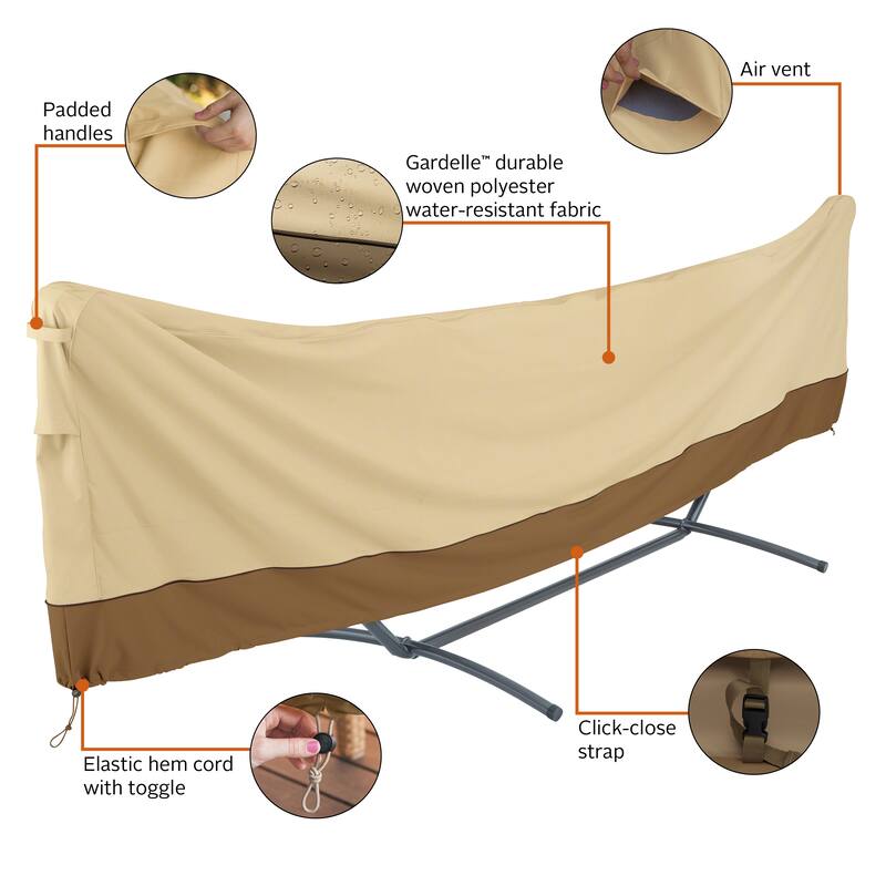 Classic Accessories Veranda Water-Resistant 15 Foot Standard Brazilian Hammock and Stand Cover