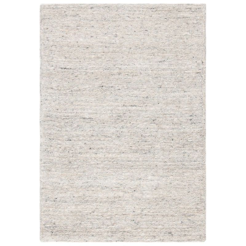 SAFAVIEH Handmade Himalaya Deco Frame & Contemporary Solid Ivory Wool - 2' x 3' - Ivory - Runner/Rectangle