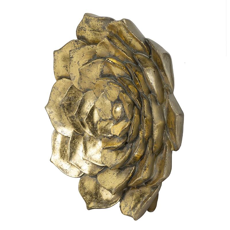 3-Piece Set Modern Succulent Wall Decor with Gold Resin Wall Flowers Easy Hang, for Home and Office Decor