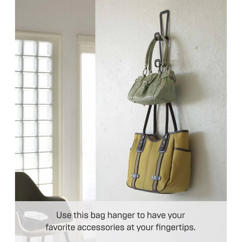 Yamazaki Home Cascading Storage Hooks, Steel, Holds 2.2 lbs - L 3.15 x W 2.95 x H 30.31 inches