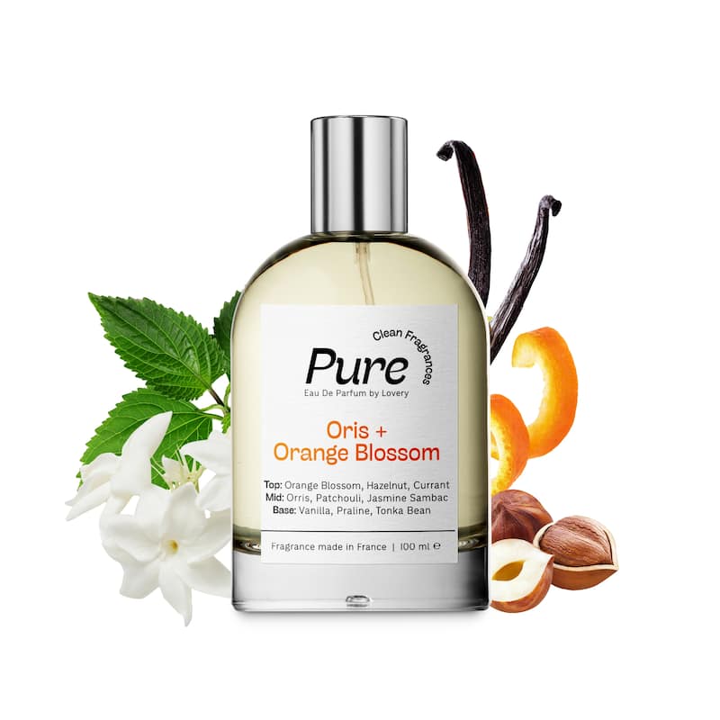 Lovery Pure Oris and Orange Blossom Eau de Parfum, Made in France 3.4 oz
