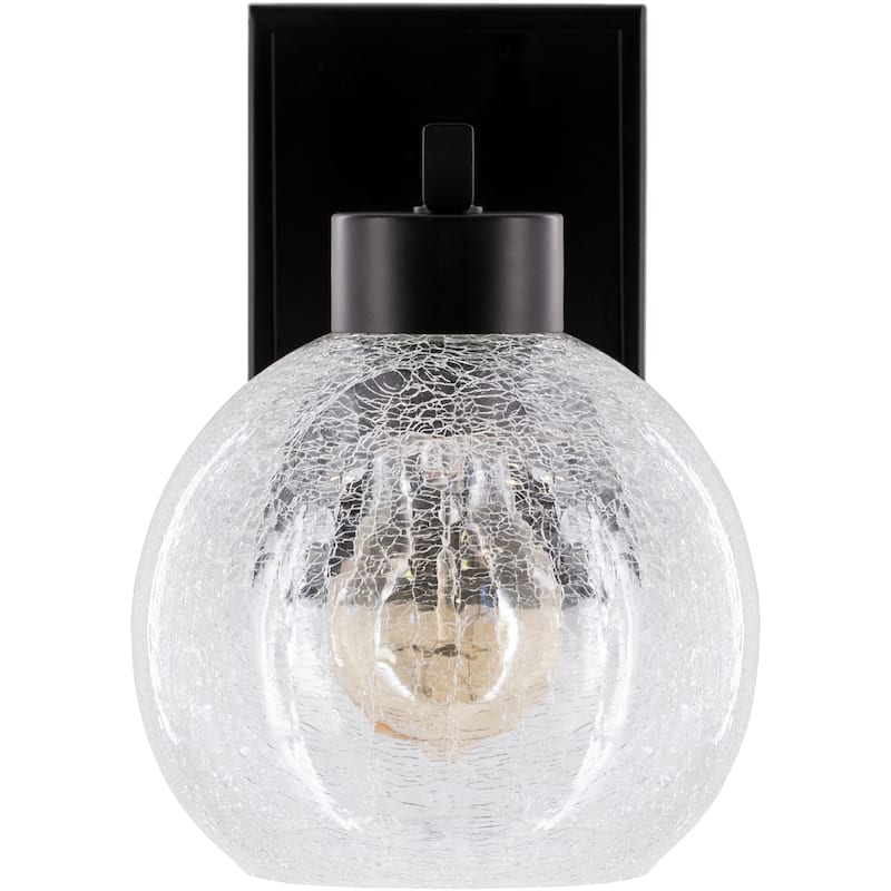 Artistic Weavers Rita Vintage Crackle Glass Wall Sconce - 8.5"H x 6.25"W x 8.125"D