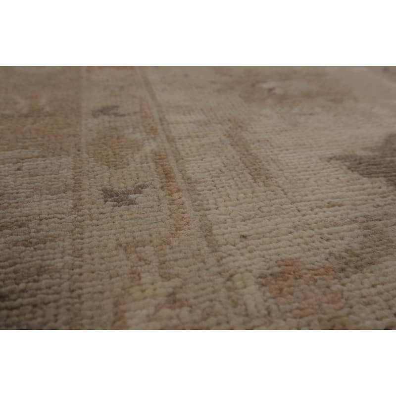 Earth Tone Oushak Vegetable Dye Area Rug Hand-Knotted Wool Carpet - 8'4"x 10'0"